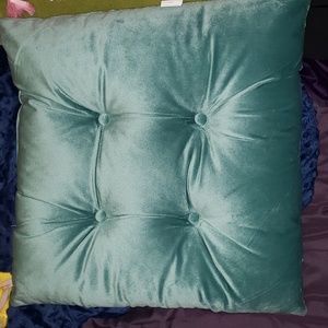 Sea foam green velvet pillow